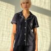 Костюм с шортами хлопковый Navy Dot