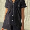 Костюм с шортами хлопковый Navy Dot