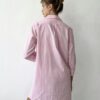 Рубашка удлиненная хлопковая Pink/White Stripe