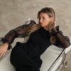 Боди из шелкового шифона и вискозы Hidden Promise Black