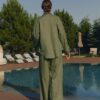 Костюм с брюками льняной Khaki