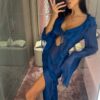 Платье из тонкого шёлка M Air Blue