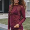 Платье Gisele Mini Amaranth Mesh Terracotta
