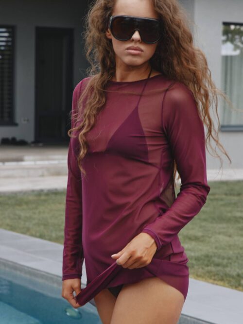 Платье Gisele Mini Amaranth Mesh Terracotta