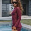 Платье Gisele Mini Amaranth Mesh Terracotta