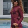 Платье Gisele Mini Amaranth Mesh Terracotta
