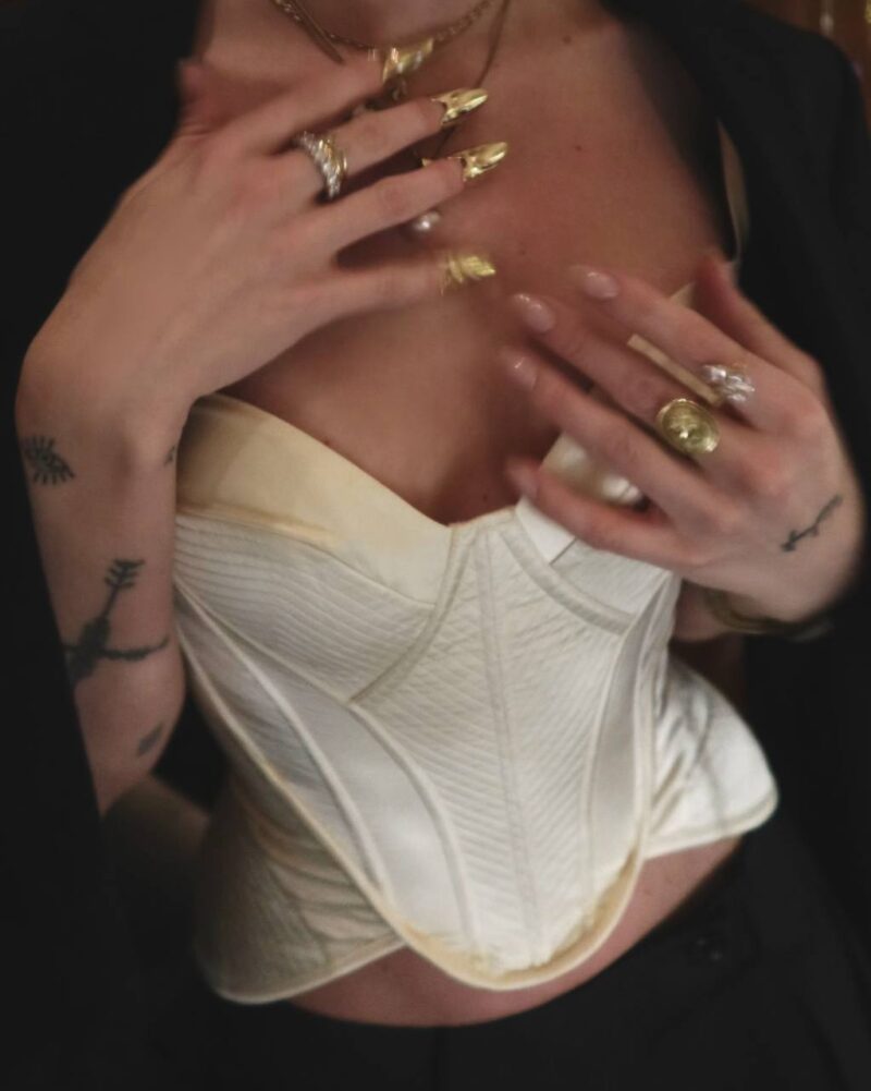 Корсет шёлковый Camilla Ivory