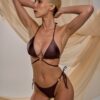 Топ BELLA Leather с кольцом Brown