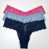 Набор из 3-х трусиков-стрингов NSN Rani Pink/Aasmani Blue/Navy Blue