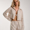 Костюм из хлопка с кружевом Stripe Cream