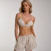 Костюм из хлопка с кружевом Stripe Cream