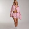 Костюм из хлопка с кружевом Stripe Pink
