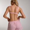 Костюм из хлопка с кружевом Stripe Pink