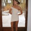 Платье Draped asymmetrical Milk