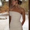 Платье Draped asymmetrical Milk