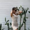 Платье Draped asymmetrical Milk