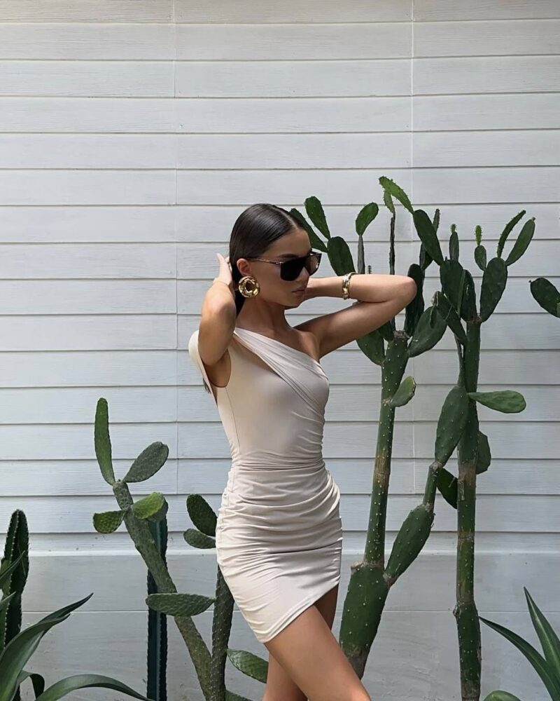 Платье Draped asymmetrical Milk