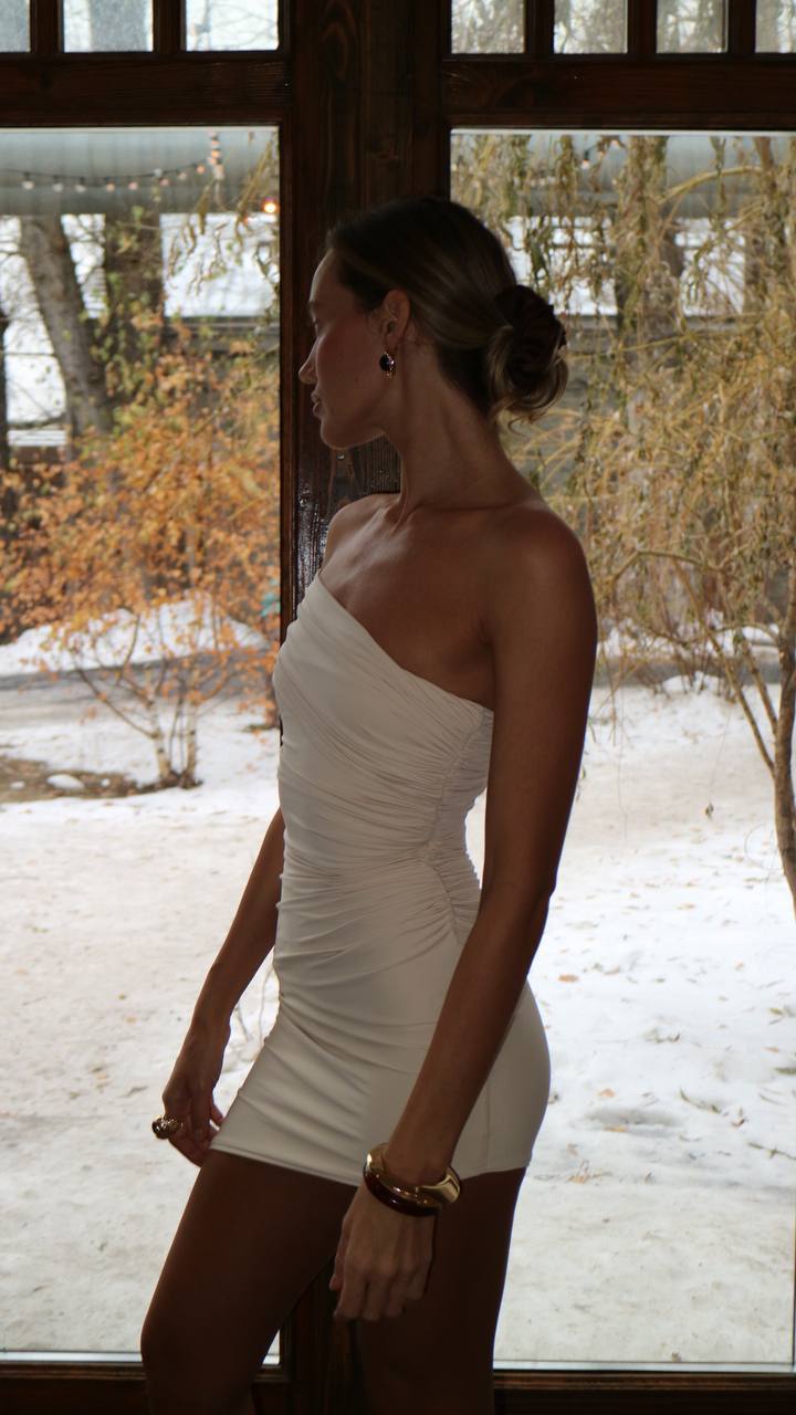 Платье Draped asymmetrical Milk