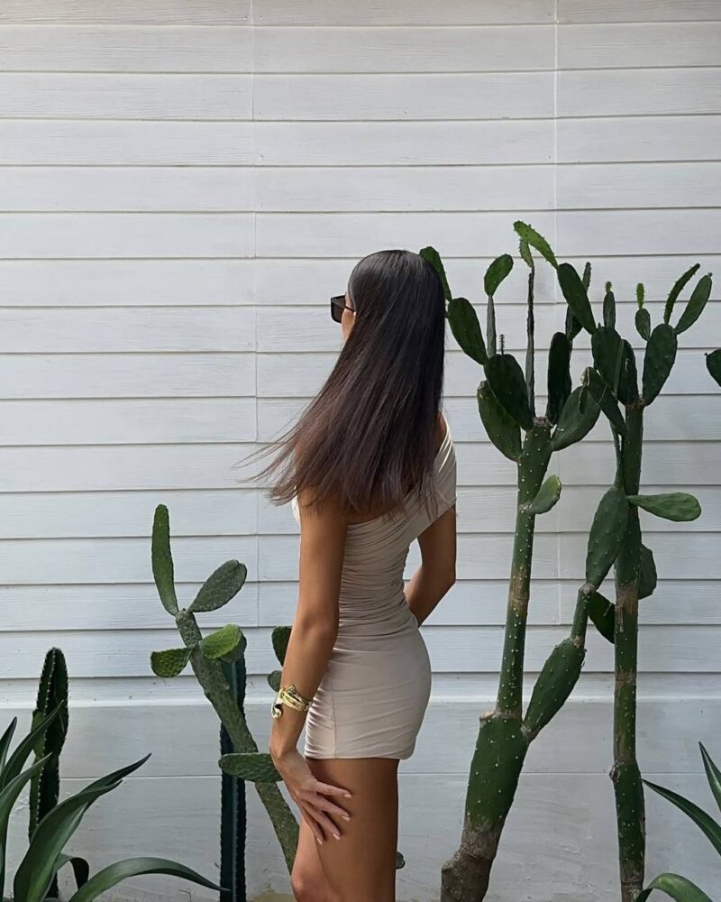 Платье Draped asymmetrical Milk
