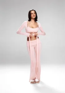 Брюки с поясом Yoga Pants Pink
