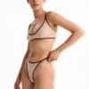 Трусики-стринги на регуляторах Mesh Bueno Peach