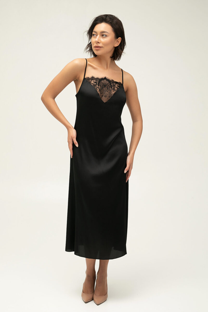 Сорочка CARRIE Black Maxi