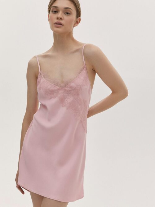 Сорочка с кружевом Clo Pink