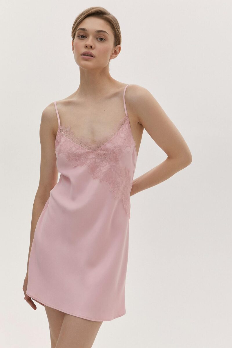 Сорочка с кружевом Clo Pink