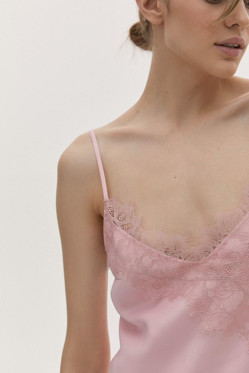 Сорочка с кружевом Clo Pink