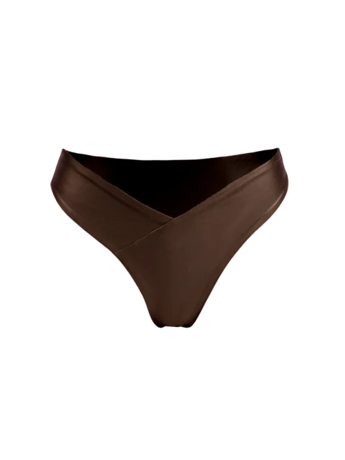 Плавки-бразилиано LAURA Leather Brown
