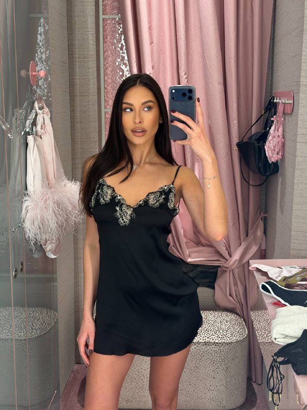 Сорочка из шёлка Mademoiselle Soie Black