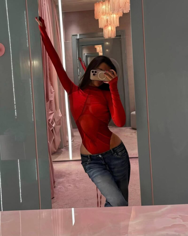 Боди из сетки и микрофибры Red