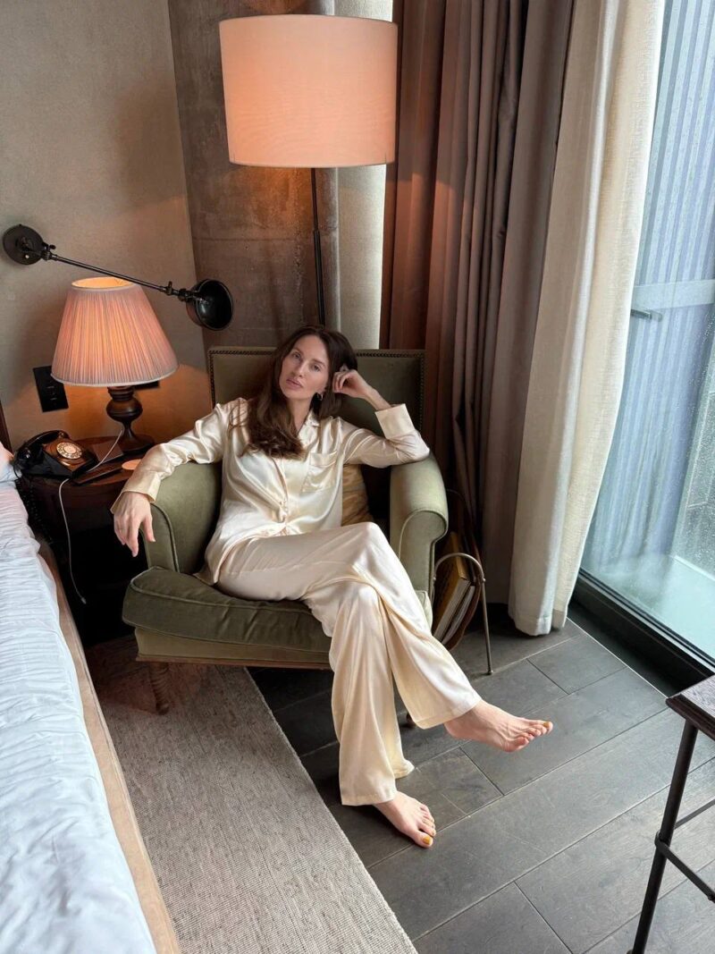 Пижама из шёлка Bonbon Champagne