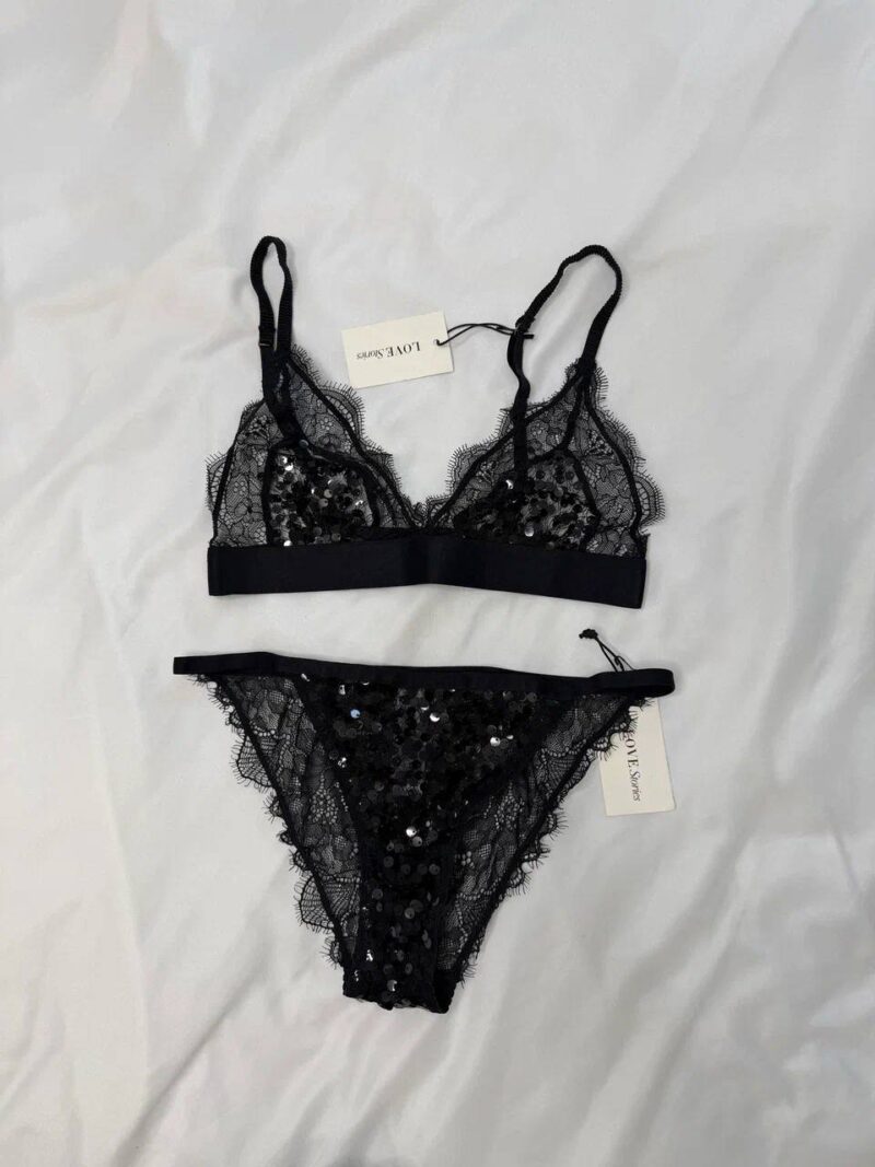 Бюстгальтер Love Lace Black Sequins