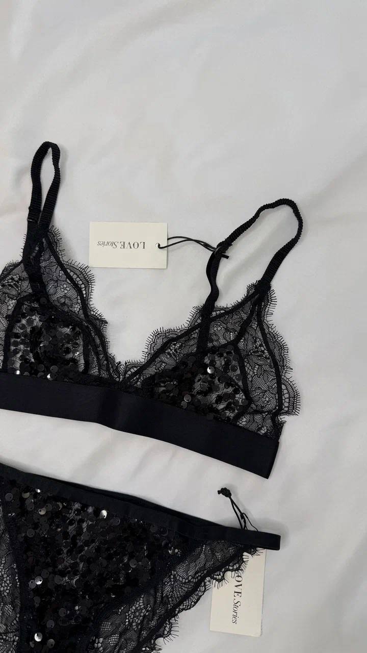 Бюстгальтер Love Lace Black Sequins