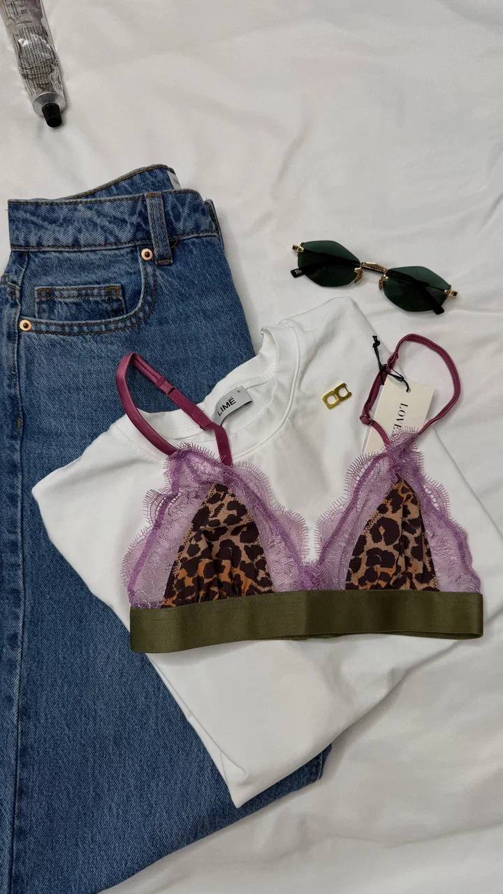 Бюстгальтер Love Lace Leopard/Pink