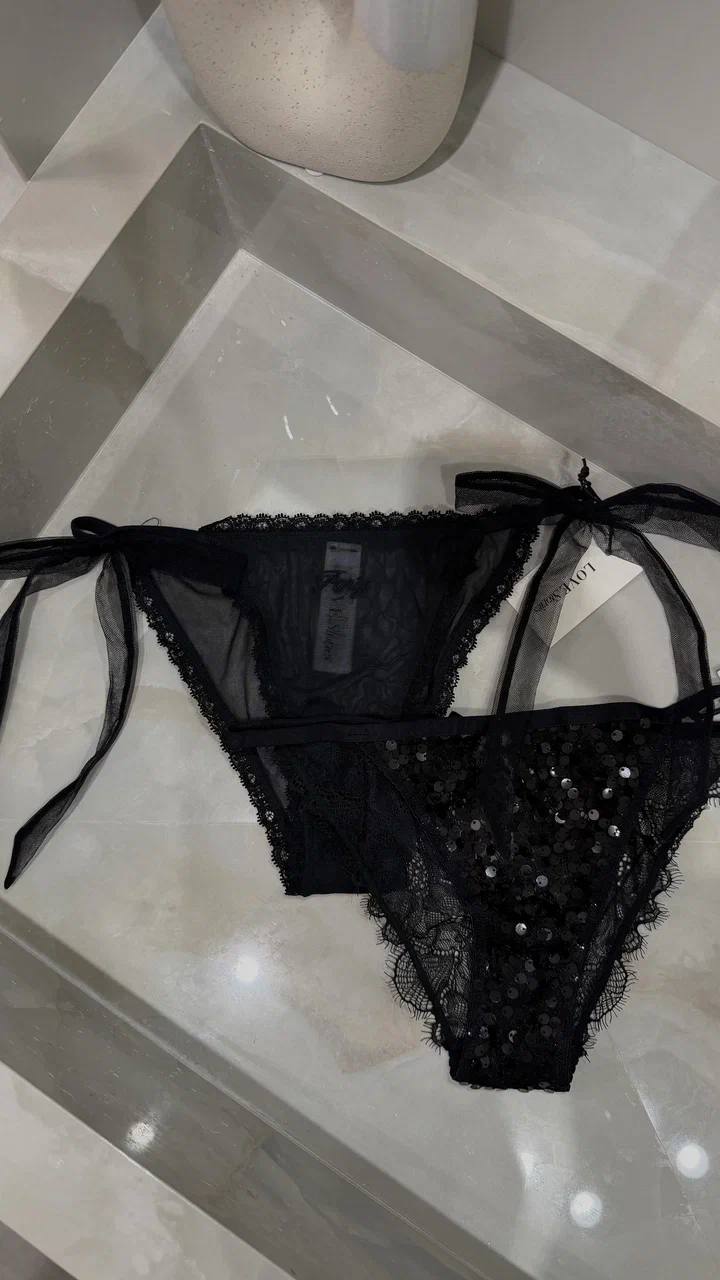 Трусики-слипы Wild Rose Black Sequins