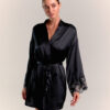 Халат из шёлка Mademoiselle Soie Black Халат из шёлка Mademoiselle Soie Black