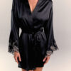 Халат из шёлка Mademoiselle Soie Black Халат из шёлка Mademoiselle Soie Black