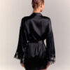 Халат из шёлка Mademoiselle Soie Black Халат из шёлка Mademoiselle Soie Black