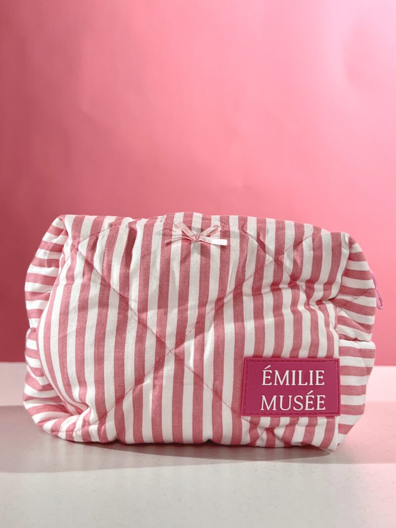 Косметичка с бантиком Pink Stripe