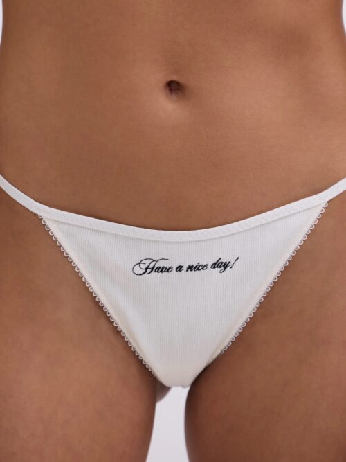 Трусики-стринги Roomservice Off White Rib