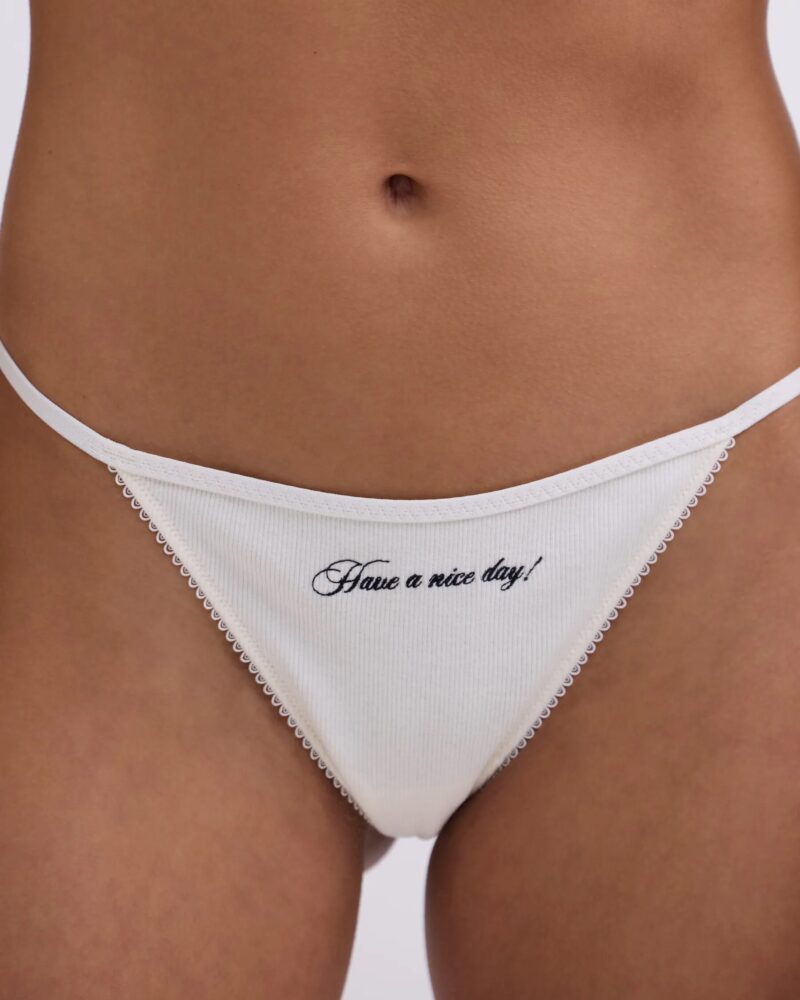 Трусики-стринги Roomservice Off White Rib