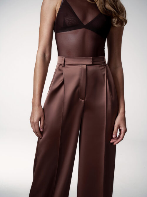 Боди-стринги из сетки Tobacco Brown