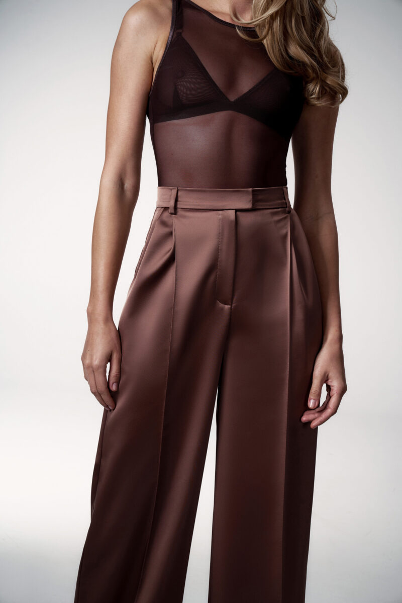 Боди-стринги из сетки Tobacco Brown