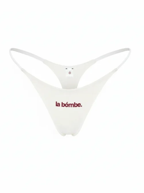 Трусики-стринги с логотипом LA BÓMBE White Трусики-стринги с логотипом LA BÓMBE White