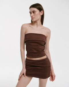 Топ с подворотом Chocolate