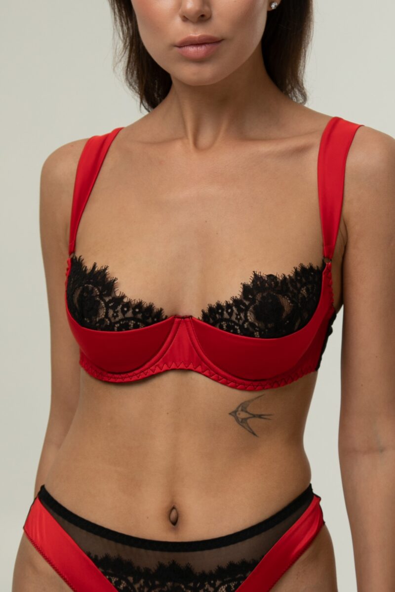 Бюстгальтер полуплотная чашка OPERA Red
