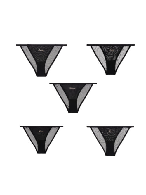 Набор из 5 трусиков-слипов Rosie Black