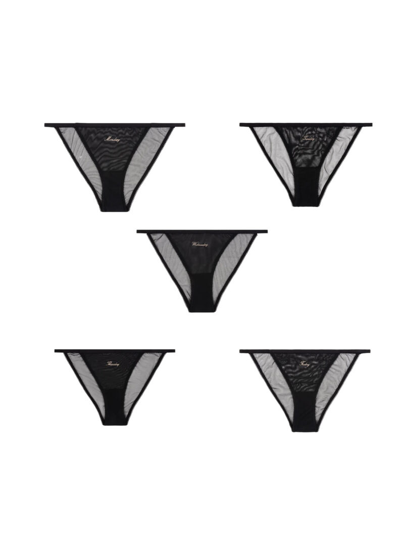 Набор из 5 трусиков-слипов Rosie Black